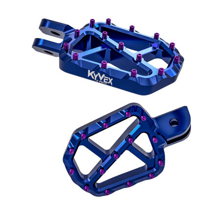 KyVex Billet Wide Foot Pegs - Pinned Electric