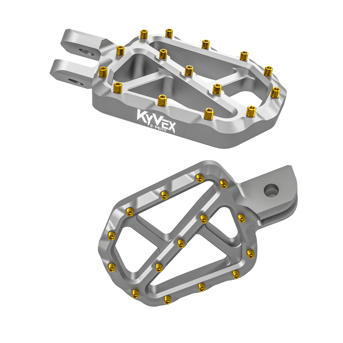 KyVex Billet Wide Foot Pegs - Pinned Electric