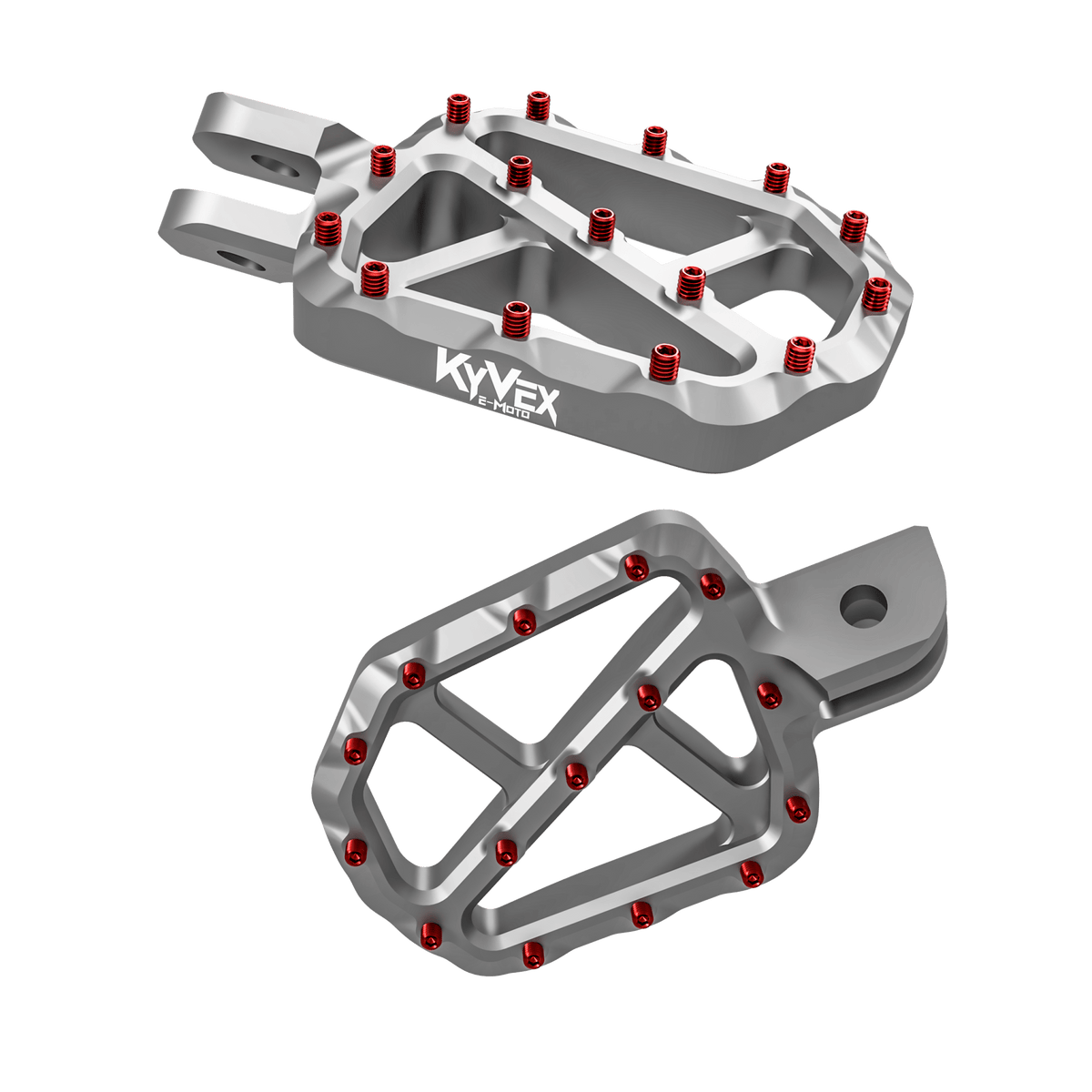 KyVex Billet Wide Foot Pegs - Pinned Electric