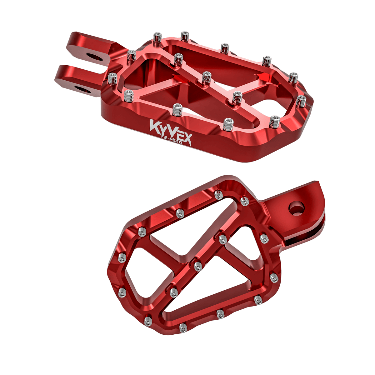 KyVex Billet Wide Foot Pegs - Pinned Electric