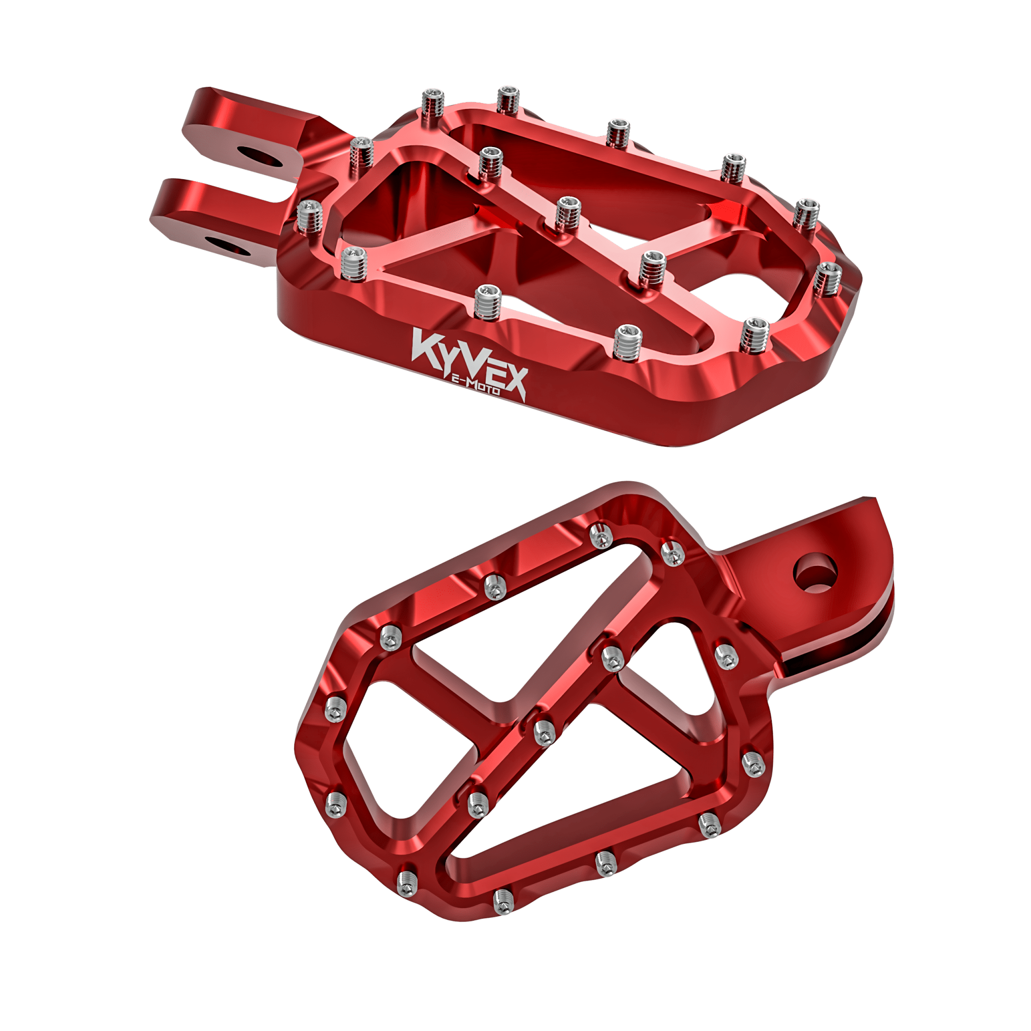 KyVex Billet Wide Foot Pegs - Pinned Electric