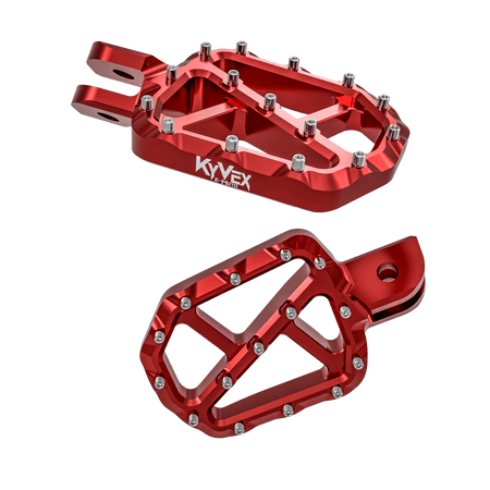 KyVex Billet Wide Foot Pegs - Pinned Electric