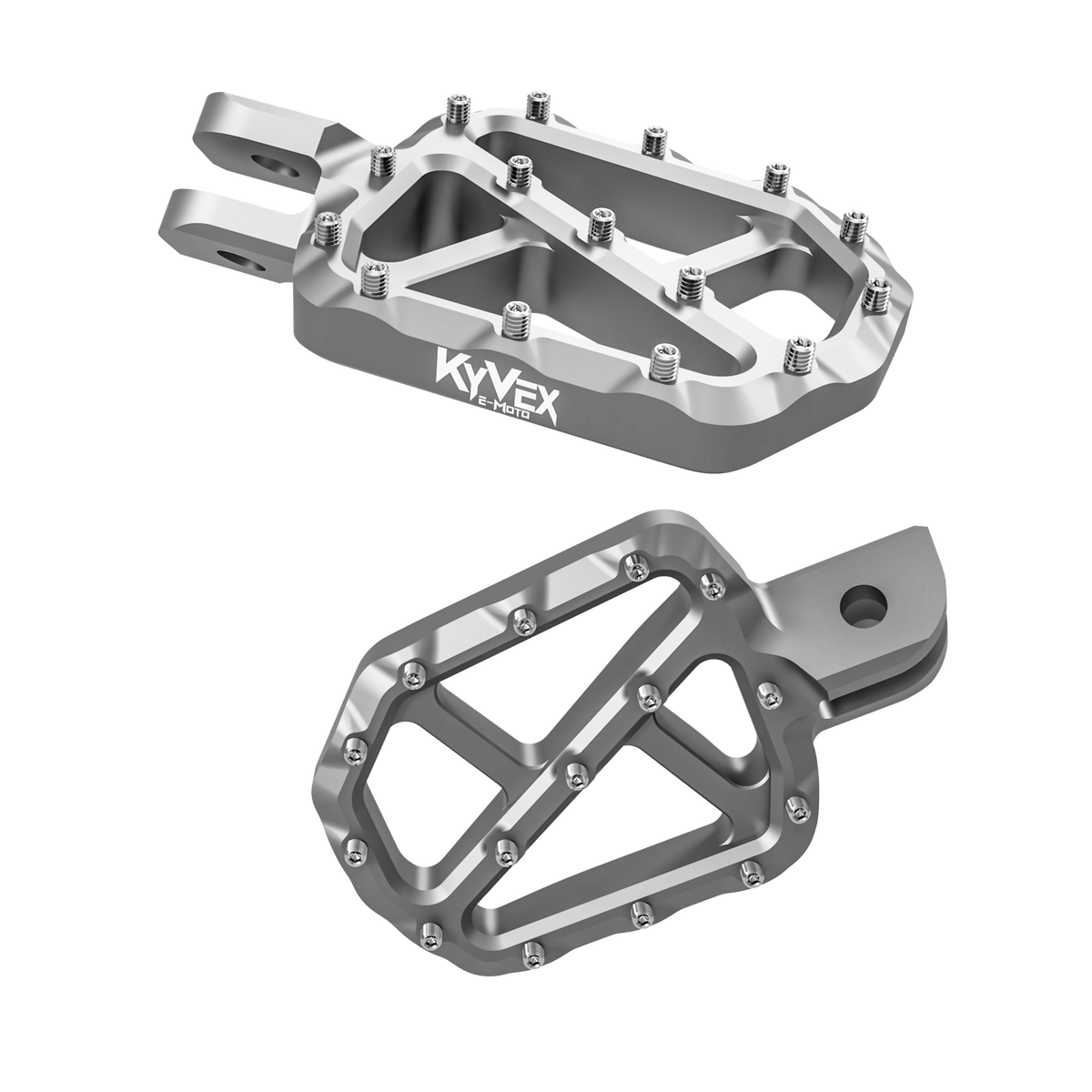 KyVex Billet Wide Foot Pegs - Pinned Electric