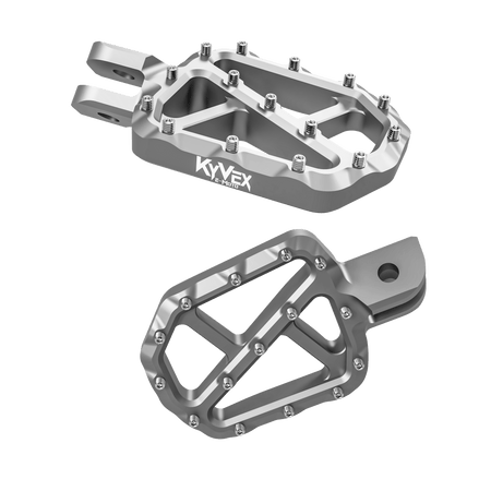 KyVex Billet Wide Foot Pegs - Pinned Electric