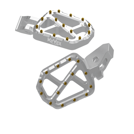 KyVex Billet Wide Foot Pegs - Ultra Bee Compatible - Pinned Electric