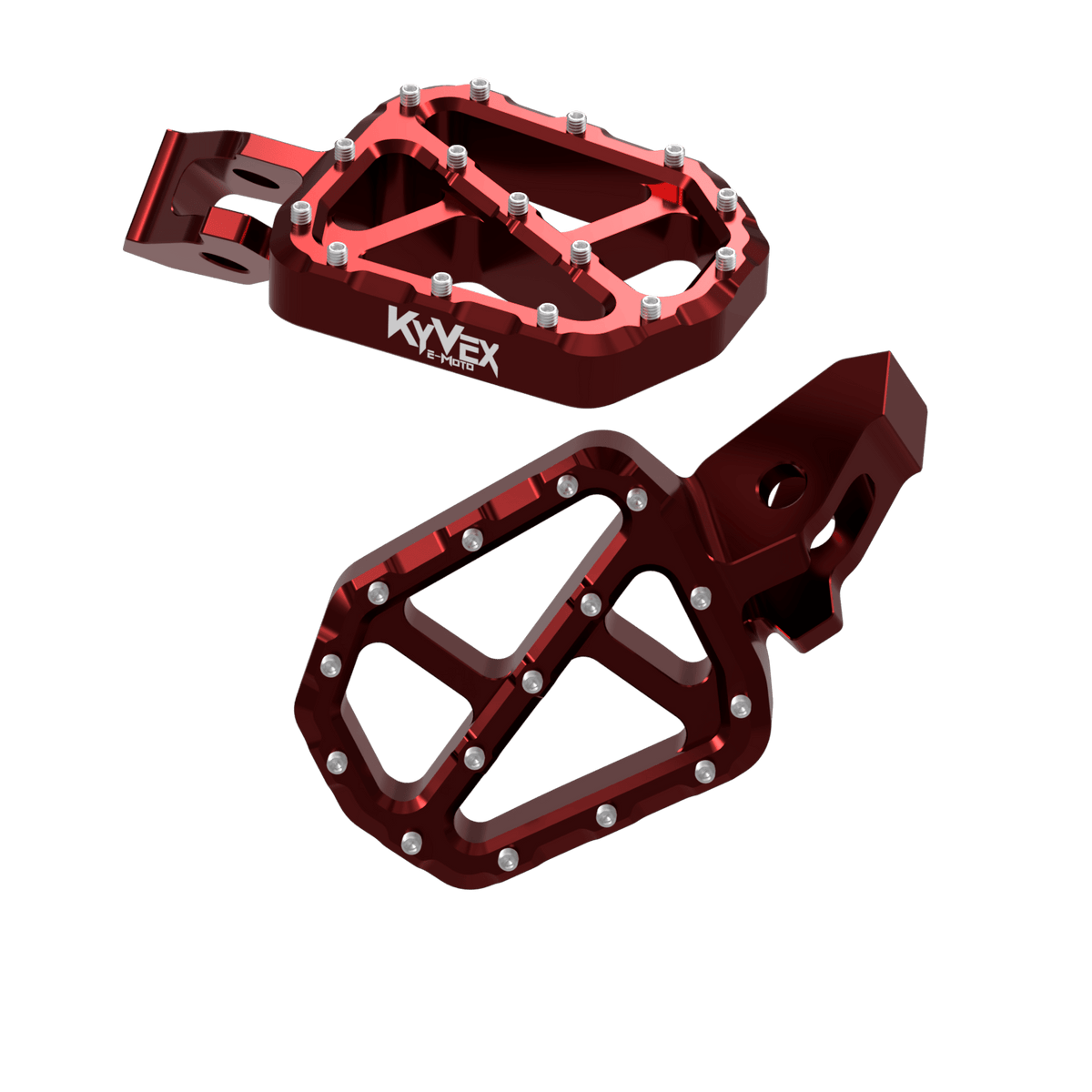 KyVex Billet Wide Foot Pegs - Ultra Bee Compatible - Pinned Electric