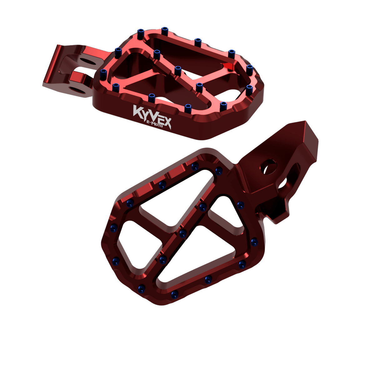 KyVex Billet Wide Foot Pegs - Ultra Bee Compatible - Pinned Electric