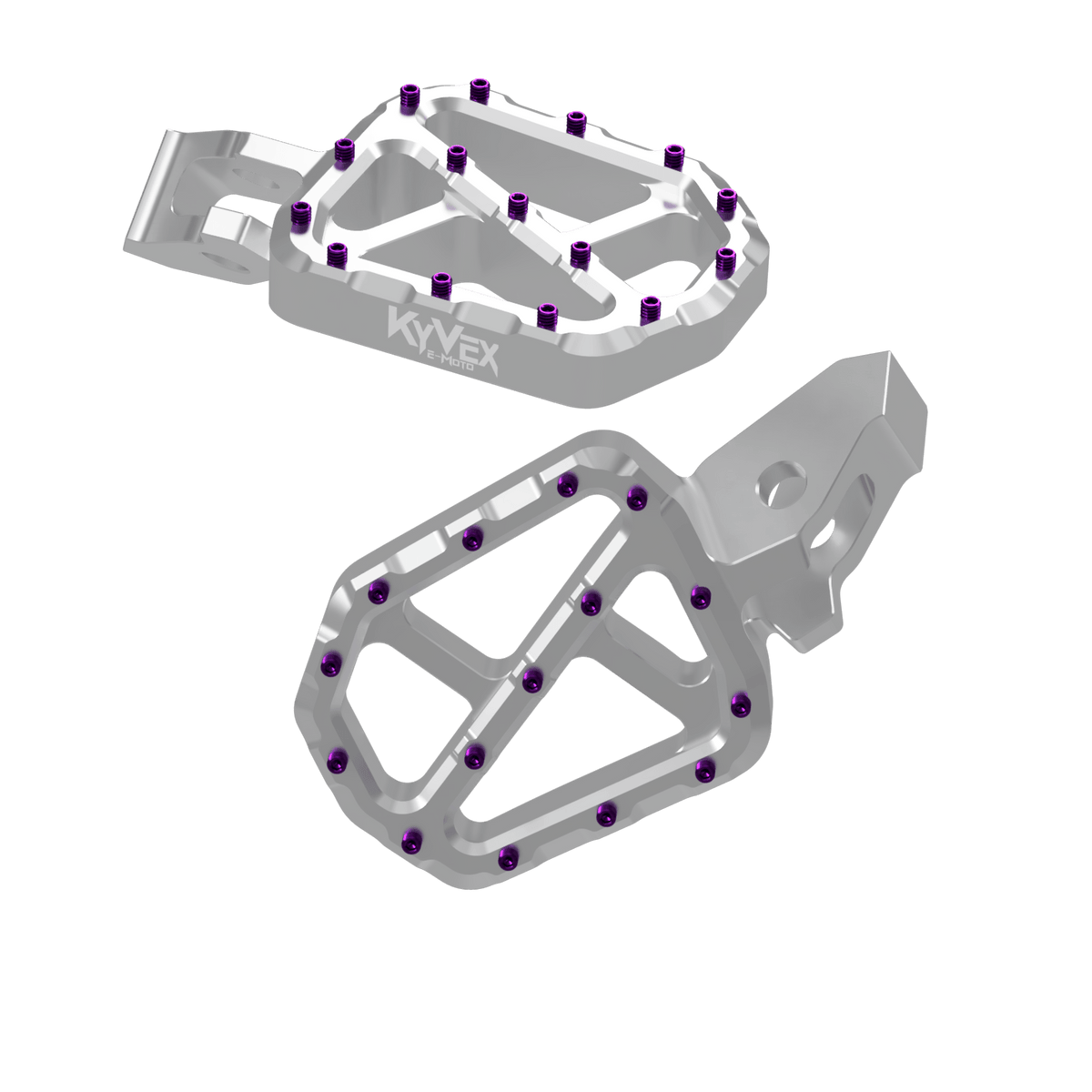 KyVex Billet Wide Foot Pegs - Ultra Bee Compatible - Pinned Electric