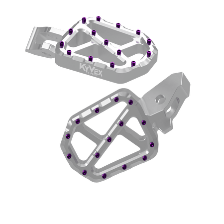 KyVex Billet Wide Foot Pegs - Ultra Bee Compatible - Pinned Electric