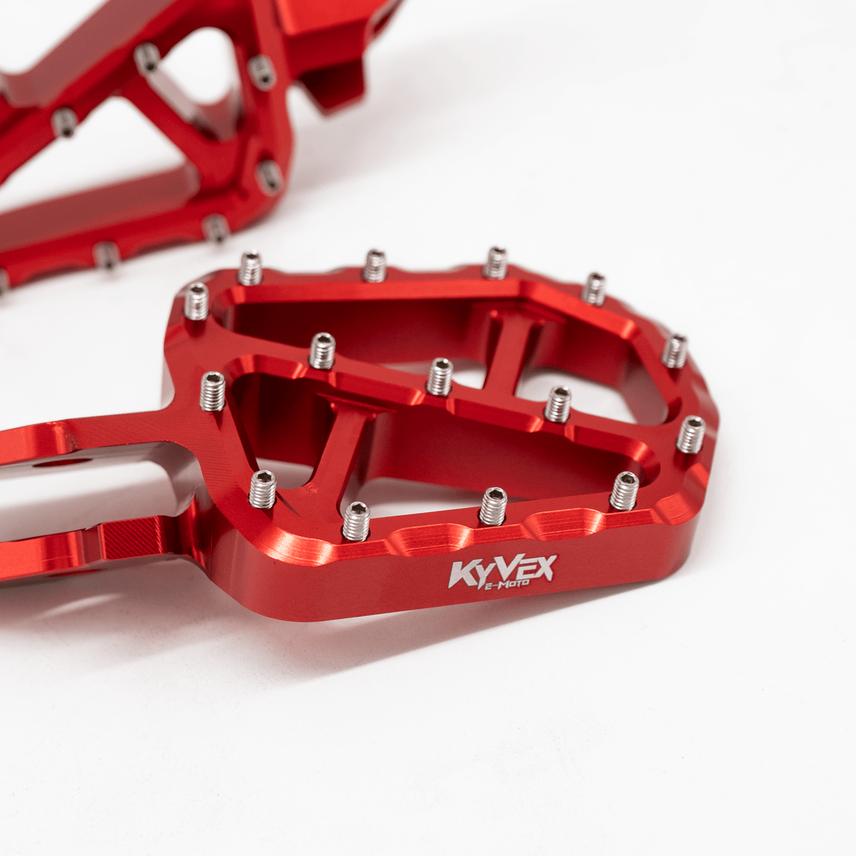KyVex Billet Wide Foot Pegs - Ultra Bee Compatible - Pinned Electric