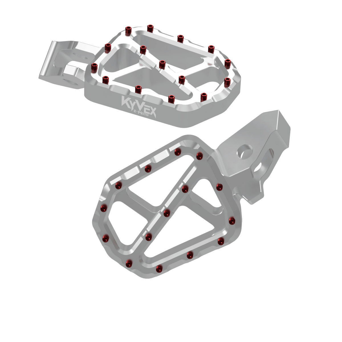KyVex Billet Wide Foot Pegs - Ultra Bee Compatible - Pinned Electric