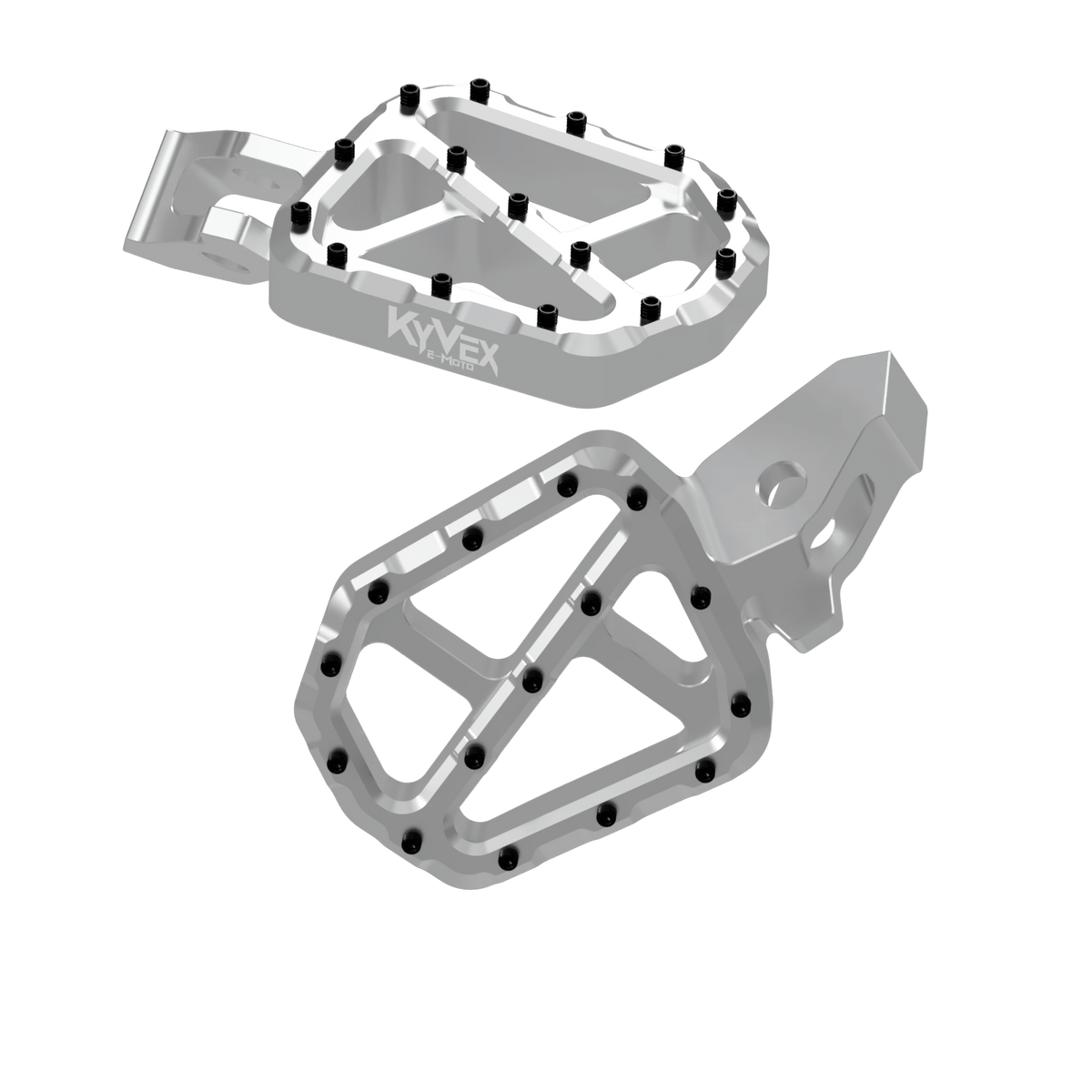 KyVex Billet Wide Foot Pegs - Ultra Bee Compatible - Pinned Electric