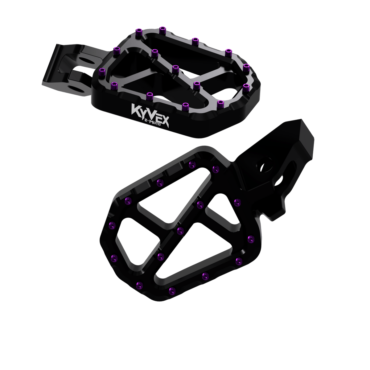 KyVex Billet Wide Foot Pegs - Ultra Bee Compatible - Pinned Electric