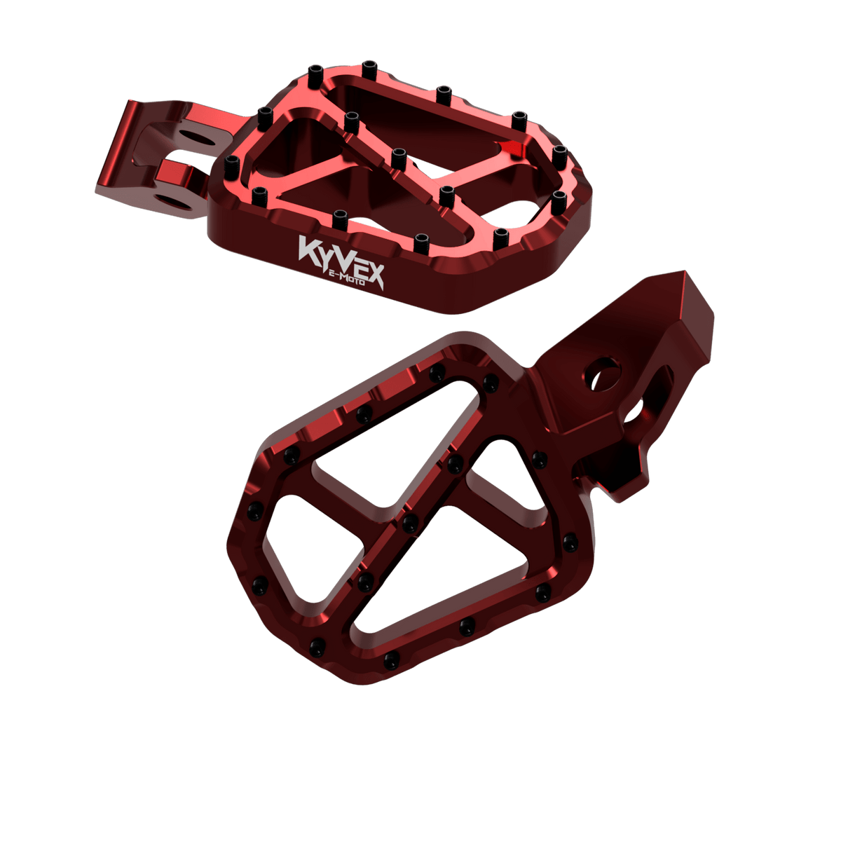 KyVex Billet Wide Foot Pegs - Ultra Bee Compatible - Pinned Electric