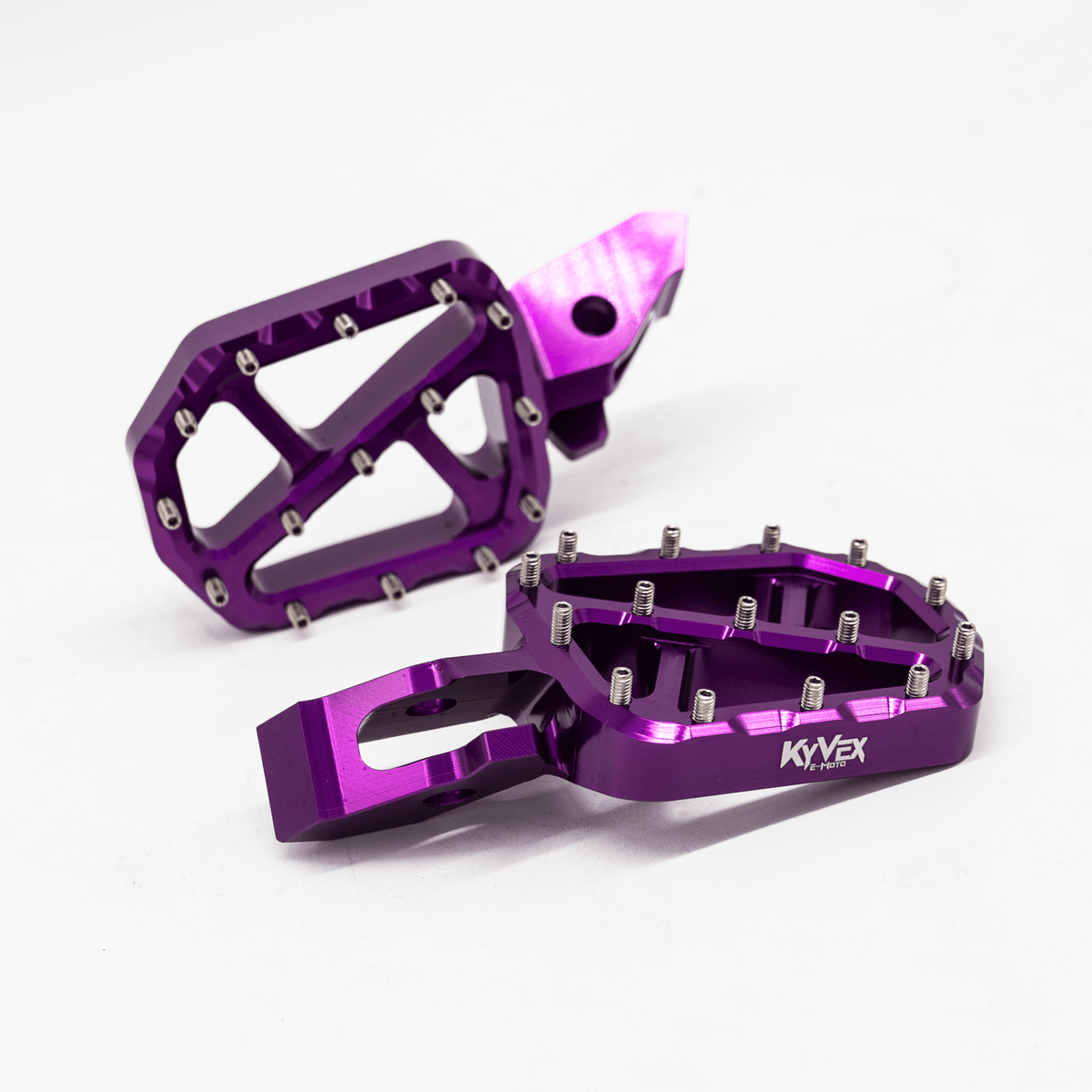 KyVex Billet Wide Foot Pegs - Ultra Bee Compatible - Pinned Electric