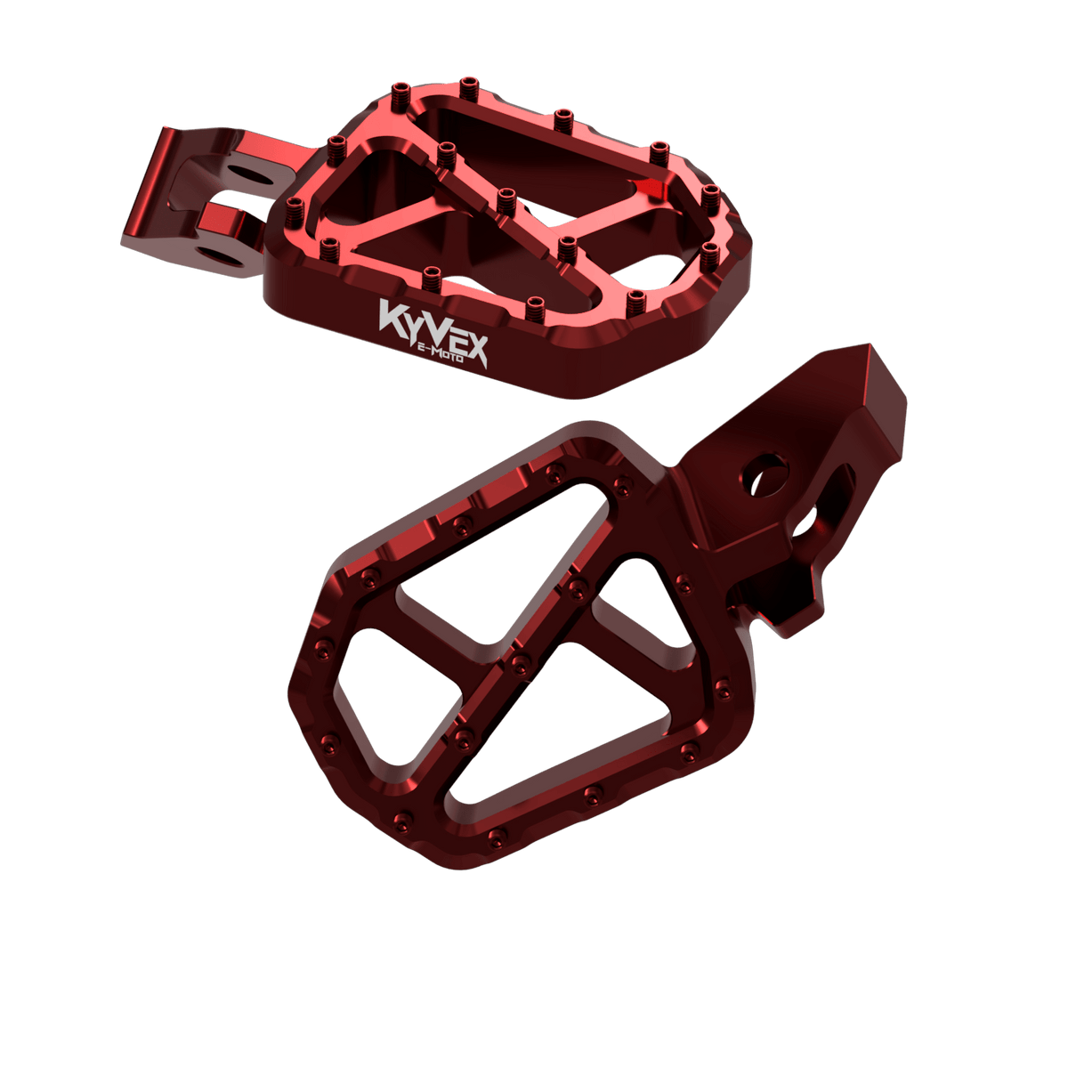 KyVex Billet Wide Foot Pegs - Ultra Bee Compatible - Pinned Electric