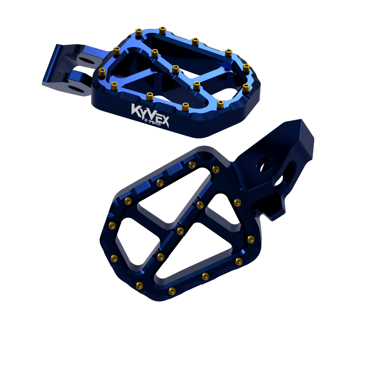 KyVex Billet Wide Foot Pegs - Ultra Bee Compatible - Pinned Electric