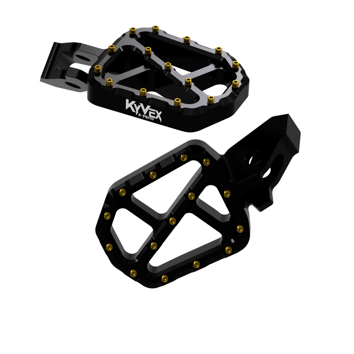 KyVex Billet Wide Foot Pegs - Ultra Bee Compatible - Pinned Electric