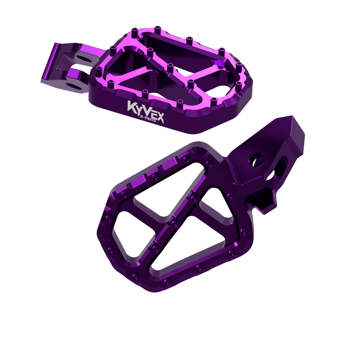 KyVex Billet Wide Foot Pegs - Ultra Bee Compatible - Pinned Electric