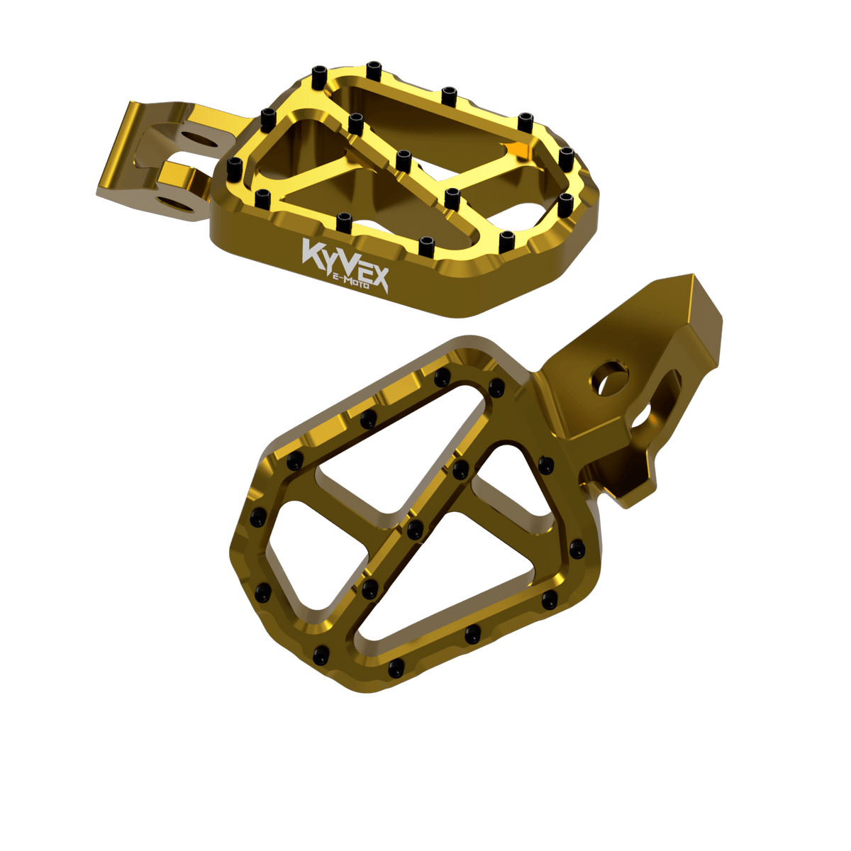 KyVex Billet Wide Foot Pegs - Ultra Bee Compatible - Pinned Electric