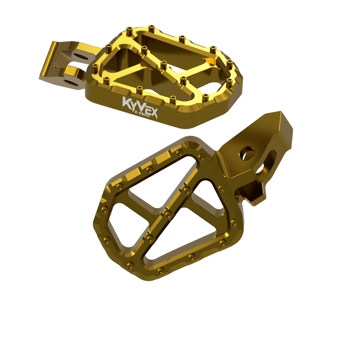 KyVex Billet Wide Foot Pegs - Ultra Bee Compatible - Pinned Electric