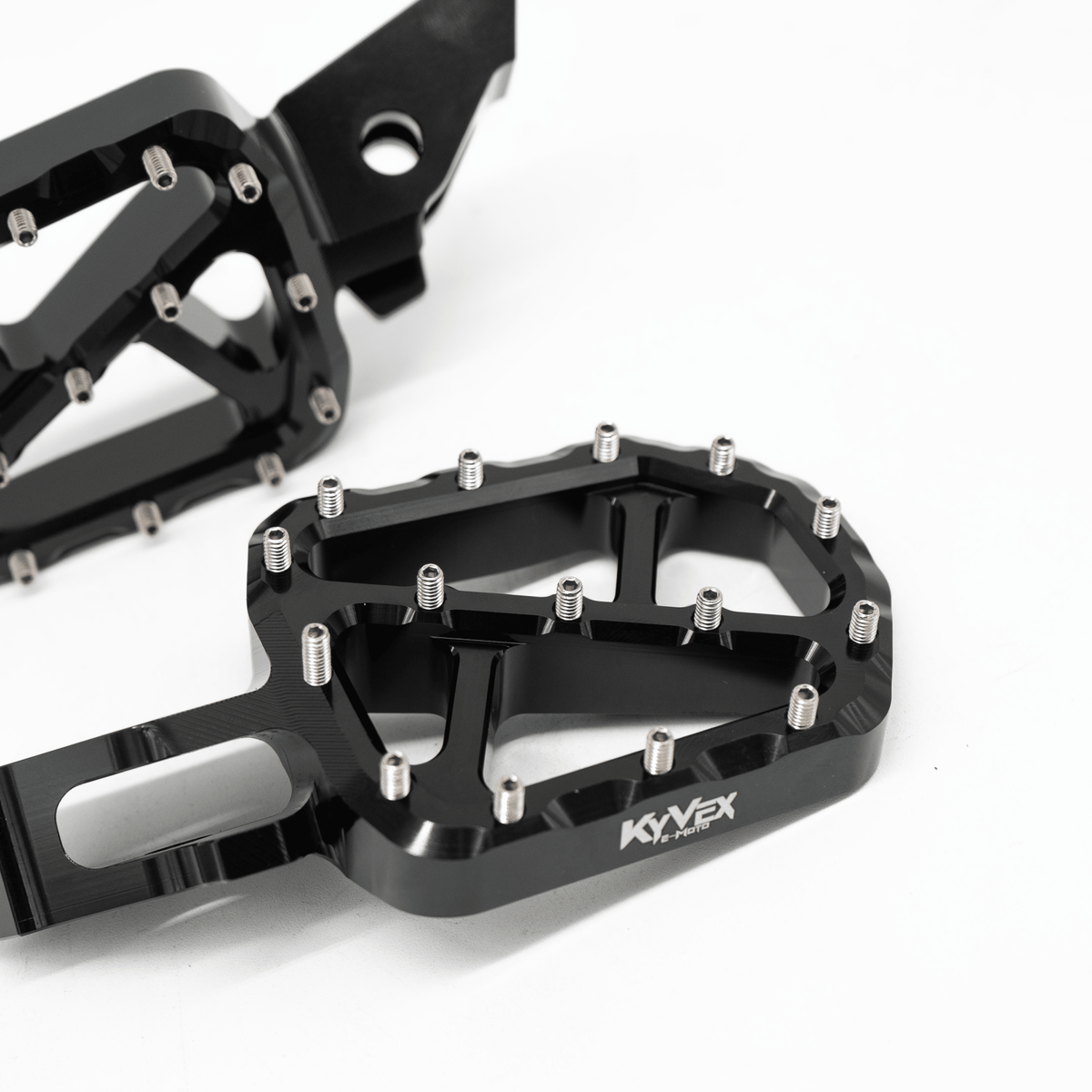 KyVex Billet Wide Foot Pegs - Ultra Bee Compatible - Pinned Electric