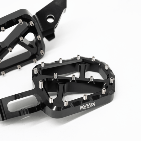 KyVex Billet Wide Foot Pegs - Ultra Bee Compatible - Pinned Electric