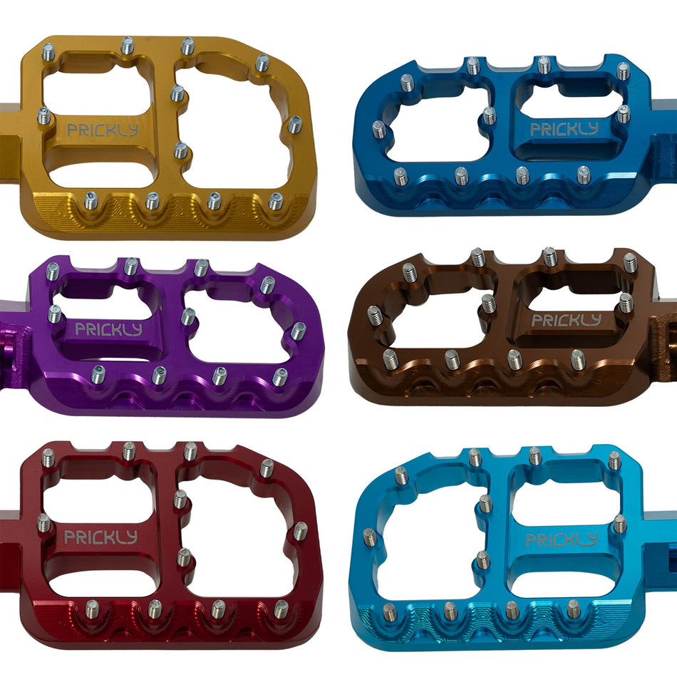 Prickly Foot Pegs Wide - Pinned Electric