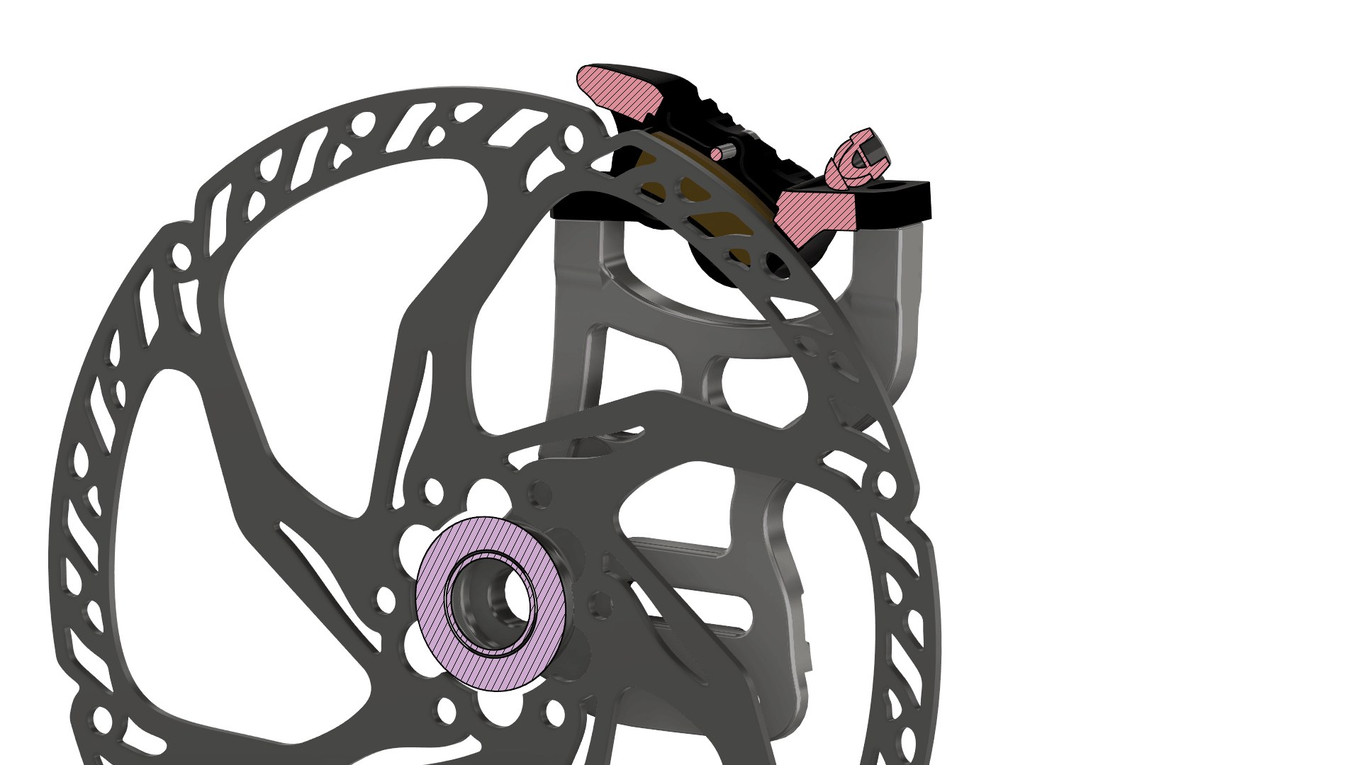 Prickly Motorsports 220mm Rear Caliper Mount - Pinned Electric