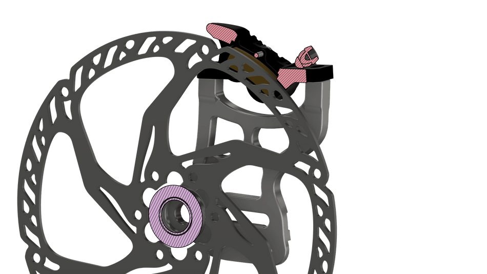 Prickly Motorsports 220mm Rear Caliper Mount - Pinned Electric