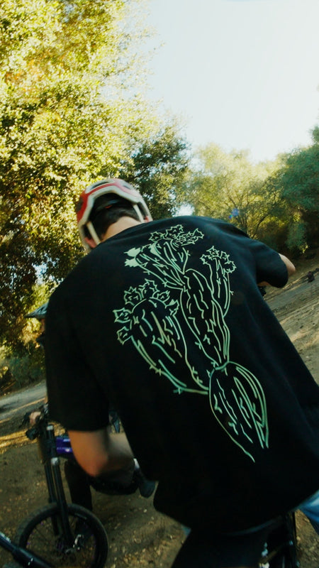 Prickly Pear Black Tee - Pinned Electric
