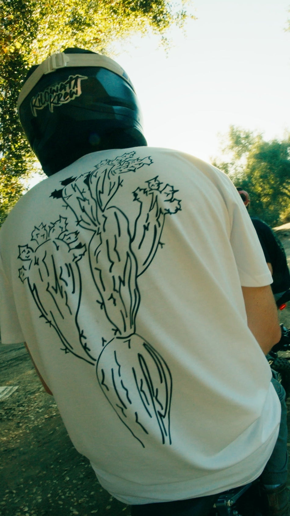 Prickly Pear White Tee - Pinned Electric