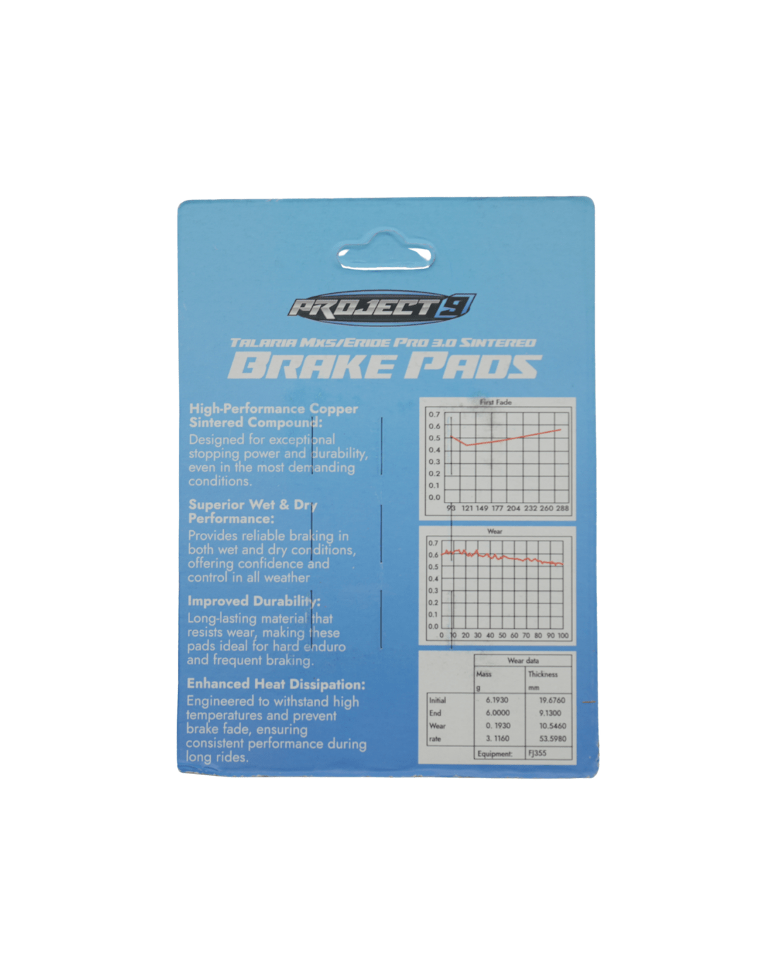 Project 9 Brake Pads - Pinned Electric