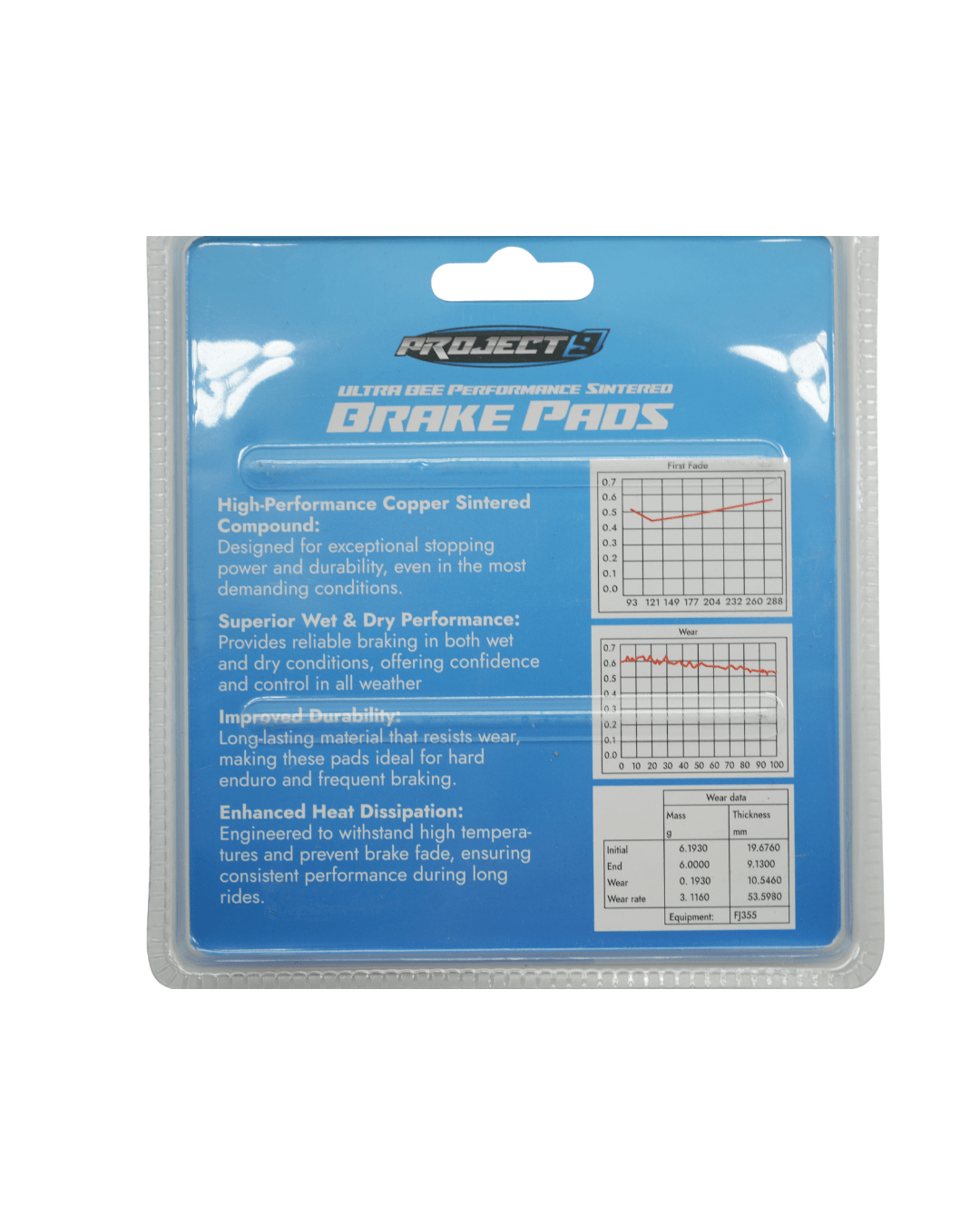 Project 9 Brake Pads - Pinned Electric