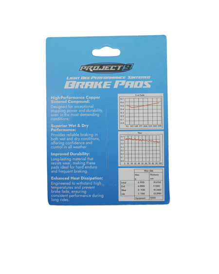 Project 9 Brake Pads - Pinned Electric