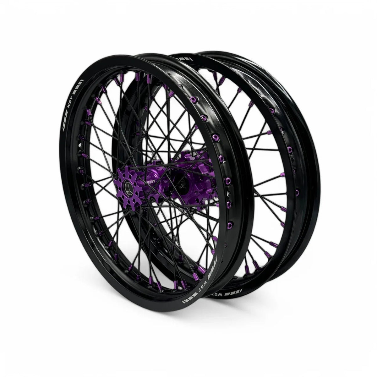 WGT Supermoto 17x17 Wheel Set - Pinned Electric WGT Supermoto 17x17 Wheel Set - Pinned Electric
