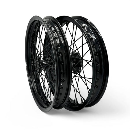 WGT Supermoto 17x17 Wheel Set - Pinned Electric WGT Supermoto 17x17 Wheel Set - Pinned Electric