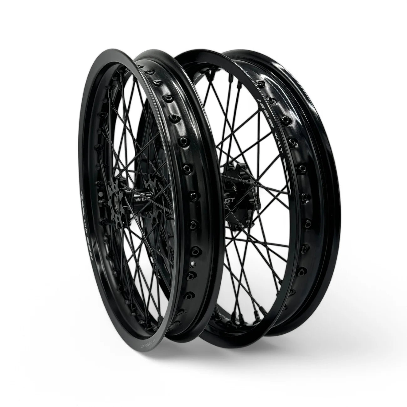 WGT Supermoto 17x17 Wheel Set - Pinned Electric