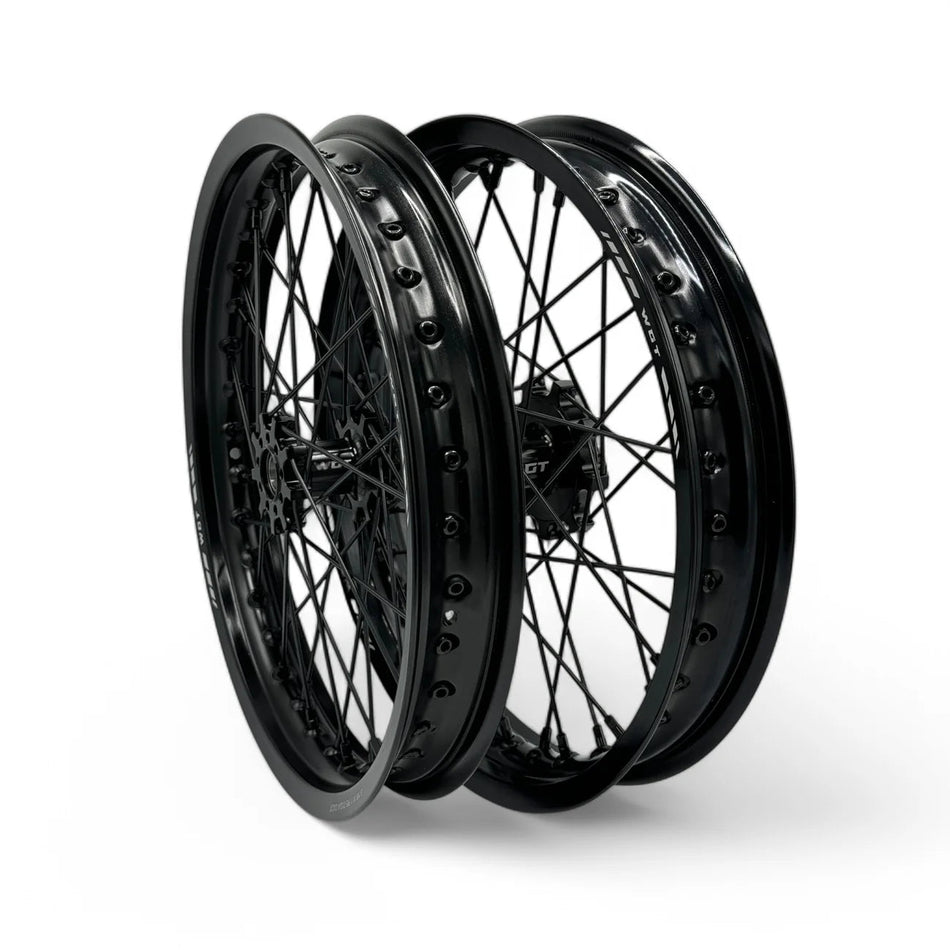 Supermoto 17x17 Wheel Set - Pinned Electric