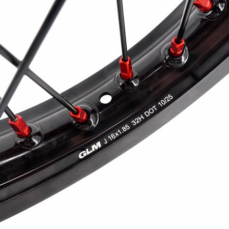US Stock KKE 1.6*19" & 1.85*16" New Style E - bike Wheels Rim For SurRon Light Bee - X 2019 - 2025 Red Nipples - Pinned Electric