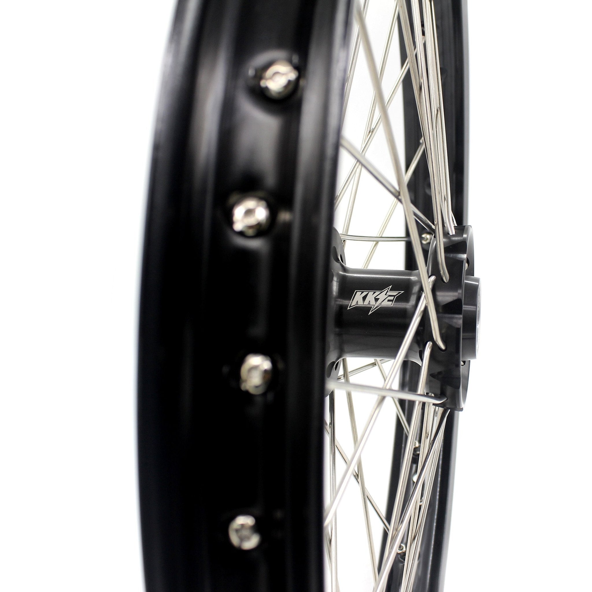 US Stock KKE 1.6*21" E - bike Spoke Wheels Rim Fit For SurRon Ultra Bee 2023 - 2025 Silver Nipples & Silver Spokes - Pinned Electric