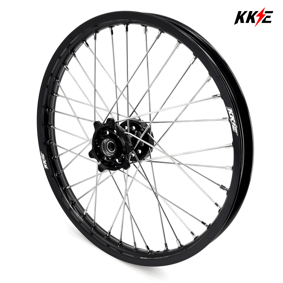 US Stock KKE 1.6*21" E - bike Spoke Wheels Rim Fit For SurRon Ultra Bee 2023 - 2025 Silver Nipples & Silver Spokes - Pinned Electric