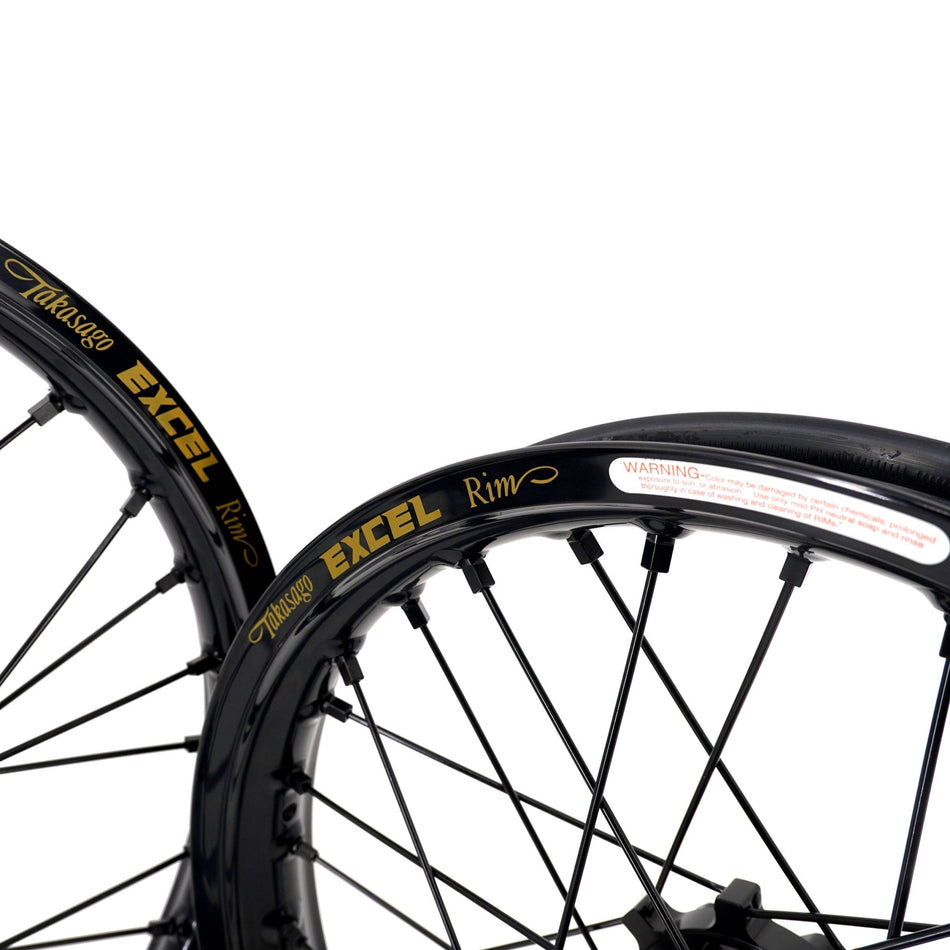 US Stock KKE 19" 16" Spoke Alloy Wheels Fit Talaria Sting MX3 / R MX4 Electric E - bike Black Takasago EXCEL Rims - Pinned Electric