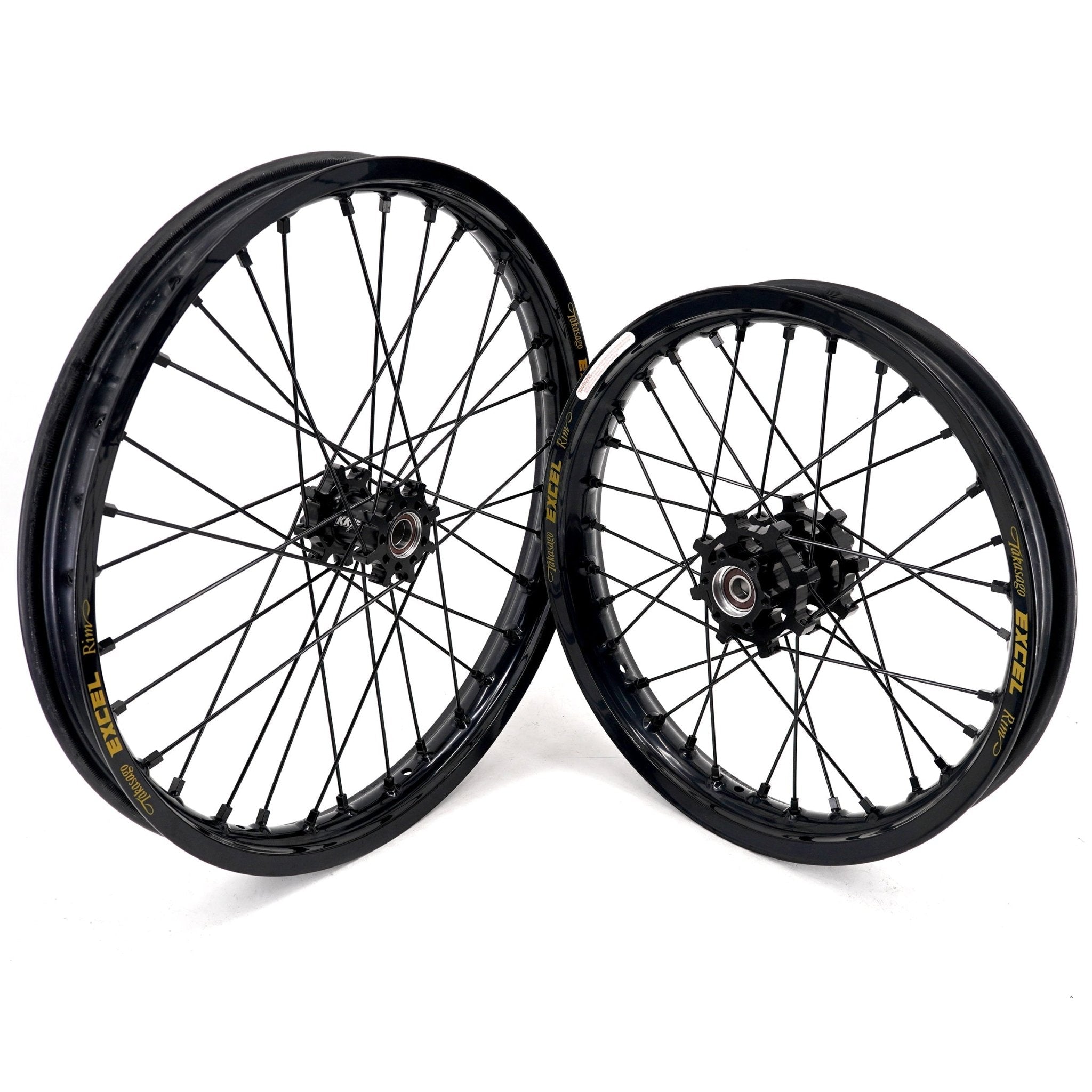 US Stock KKE 19" 16" Spoke Alloy Wheels Fit Talaria Sting MX3 / R MX4 Electric E - bike Black Takasago EXCEL Rims - Pinned Electric