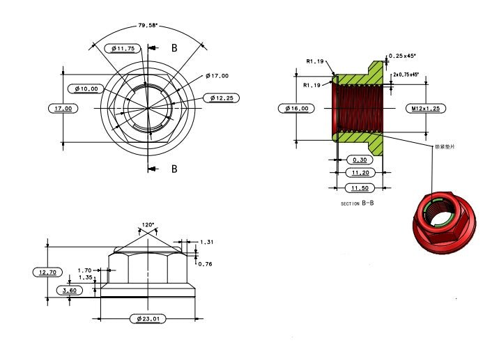 Warp 9 Titanium Rear Axle Replacement Nut - Pinned Electric