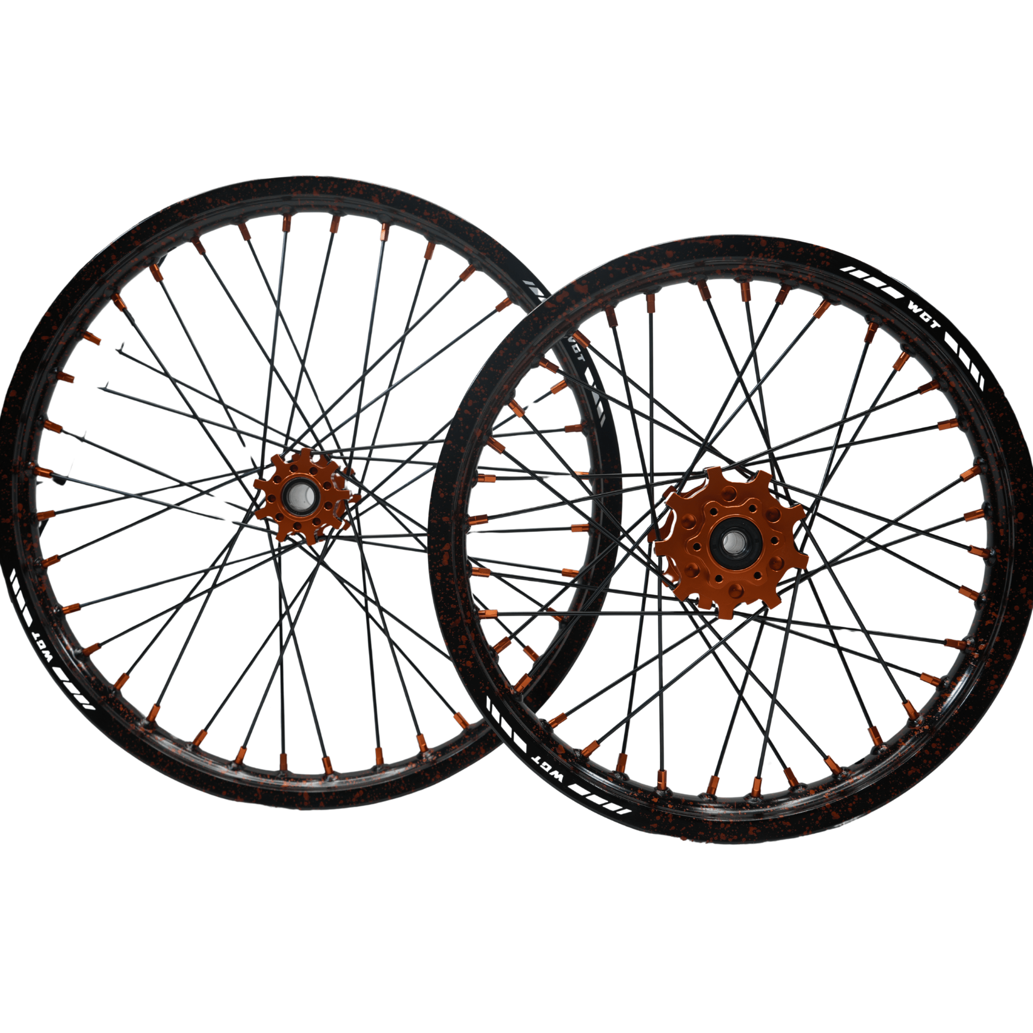 WGT Splattered V2 19x16 Wheel Set - Pinned Electric