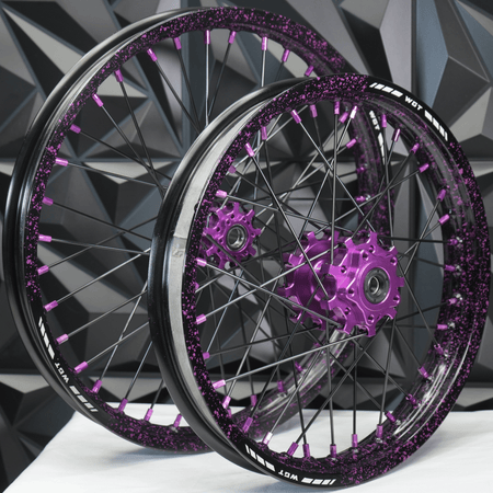 WGT Splattered V2 19x16 Wheel Set - Pinned Electric