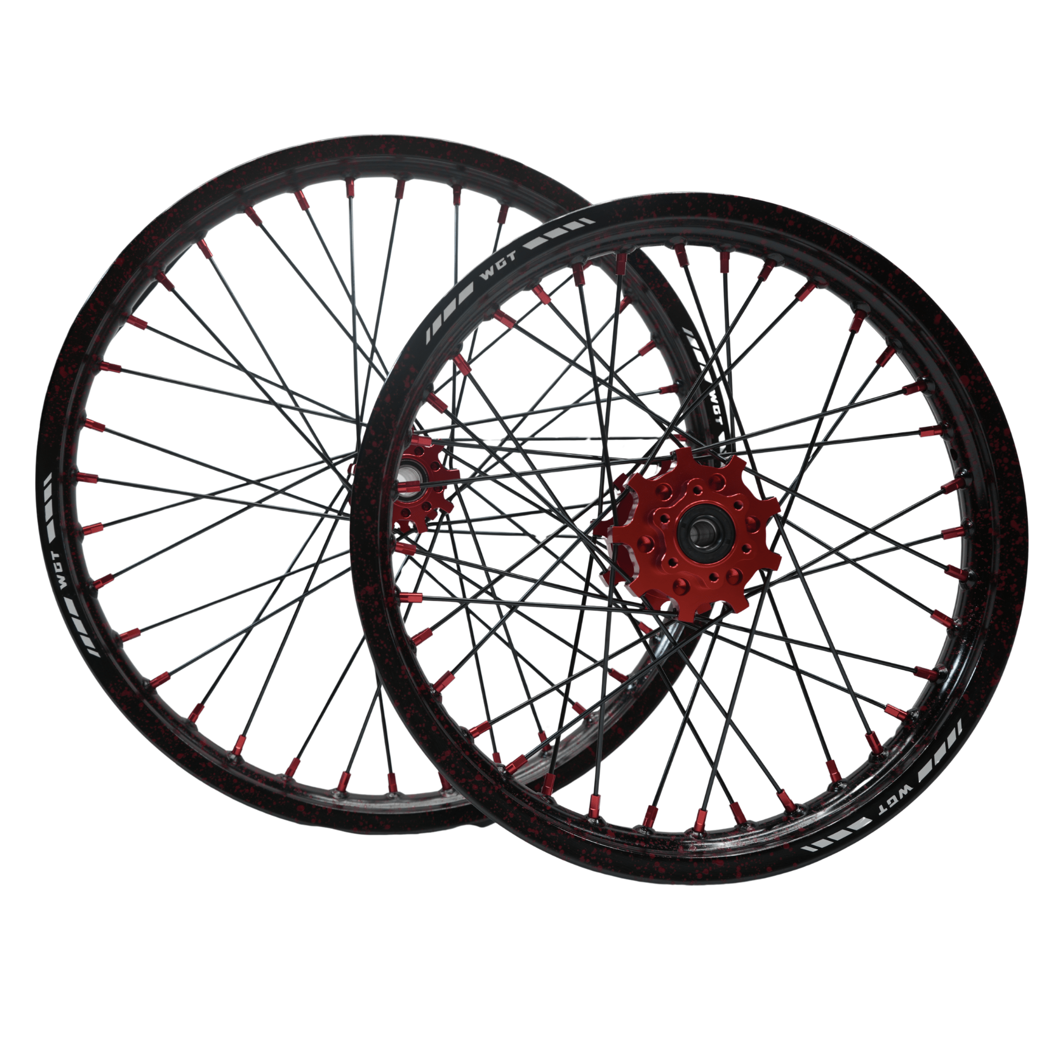 WGT Splattered V2 19x16 Wheel Set - Pinned Electric