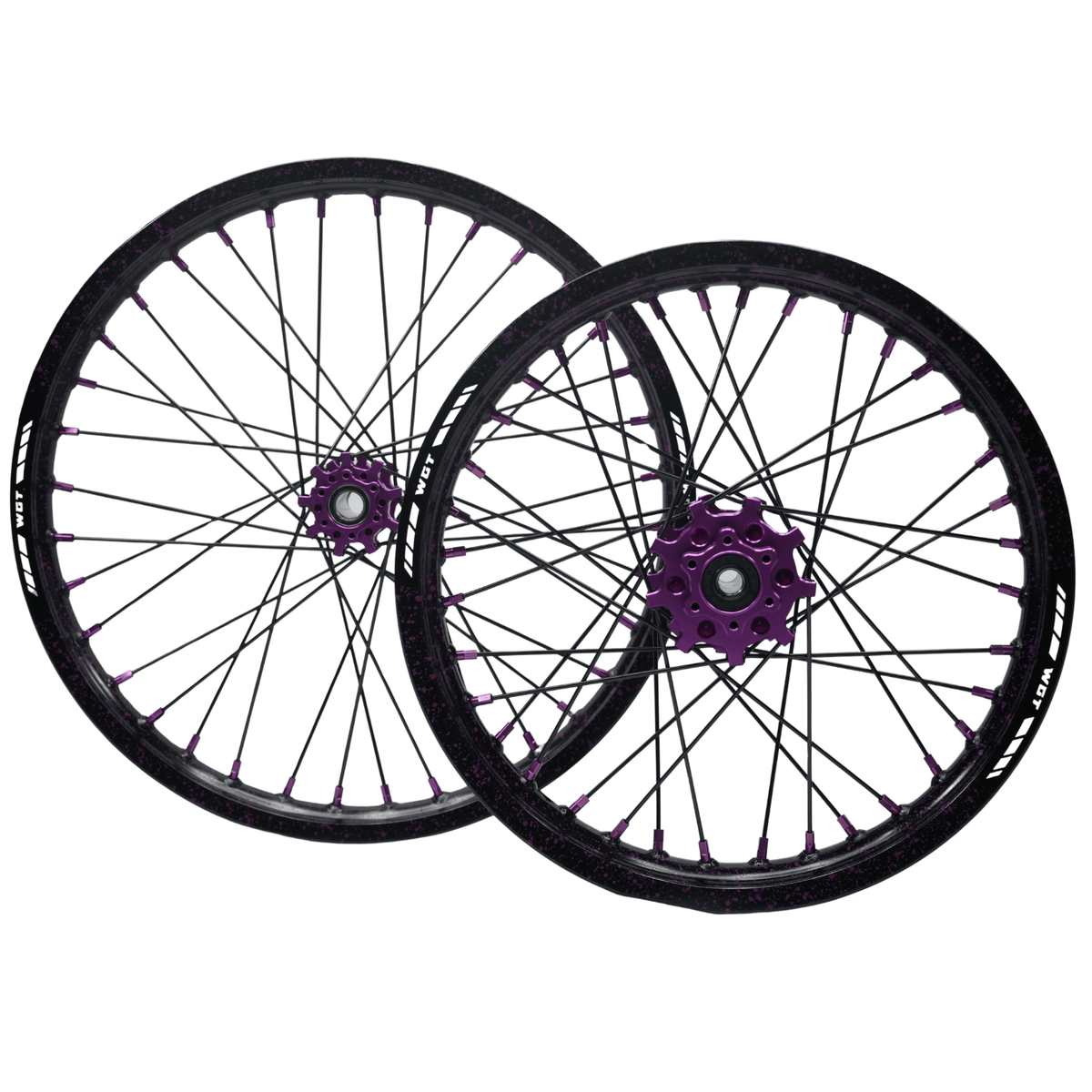 WGT Splattered V2 19x16 Wheel Set - Pinned Electric